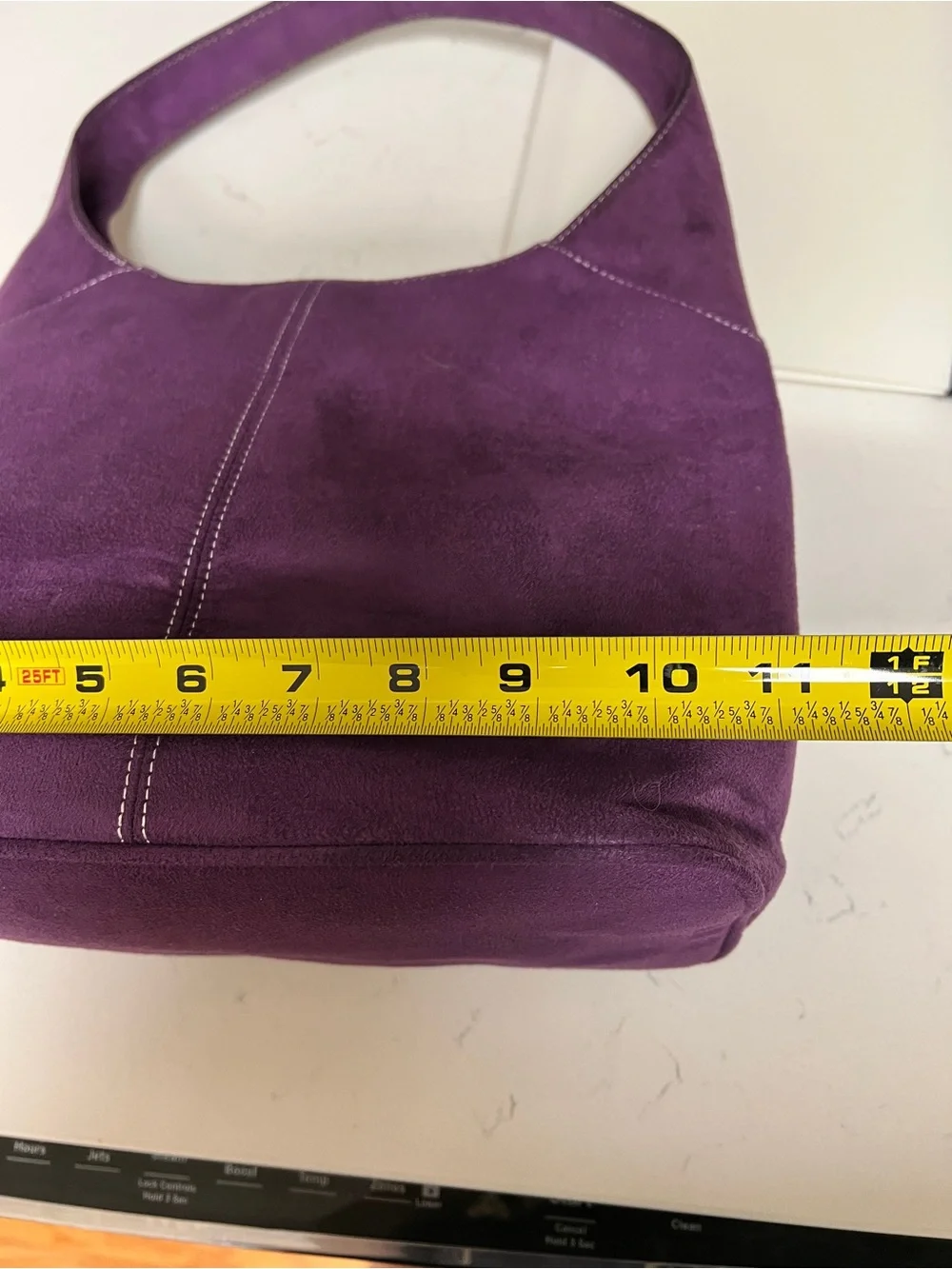Purple faux  Suede Shoulder Bag - Elegant Everyday Hobo